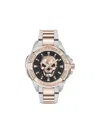 Philipp Plein The $kull 44mm In Stainless Steel Ip Rose Gold