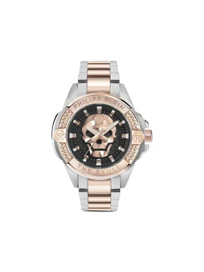 Philipp Plein The $kull 44mm In Stainless Steel Ip Rose Gold