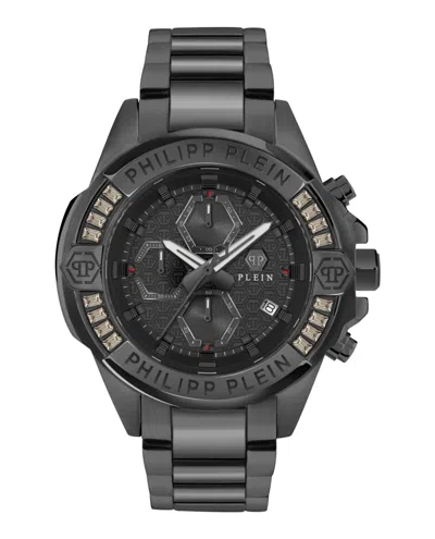 Philipp Plein The $kull Chrono Bracelet Watch In Black