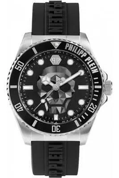 Pre-owned Philipp Plein The $kull Diver Gents Watch 44mm Pwoaa0122