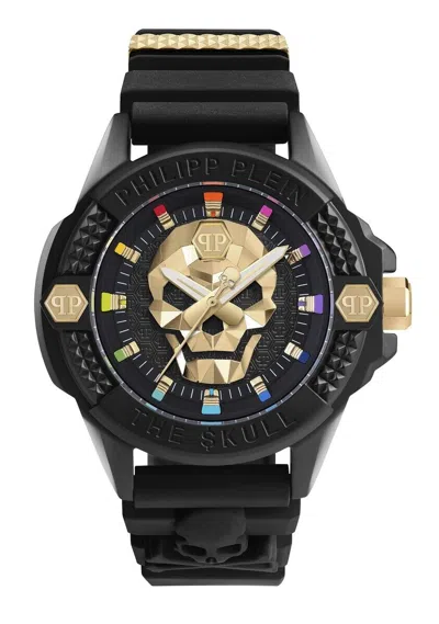 Pre-owned Philipp Plein The $kull Ecoceramic Men's Watch Black Silicone Strap – Pwuba0223