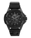 Philipp Plein Men's The $kull Black Silicone Strap Watch 41mm In Black