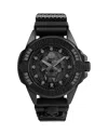 Philipp Plein Men's The $kull Black Silicone Strap Watch 41mm In Black/black