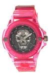 Philipp Plein The $kull Scuba Duba Silicone Strap Watch, 44mm