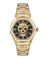 Philipp Plein Women's Skull Spikes Gold Ion Plated Stainless Steel Bracelet Watch 40mm In Gold