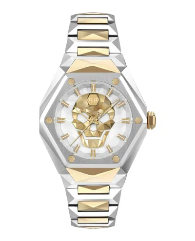 Philipp Plein The $kull Spikes Silicone Watch In Gold