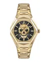 Philipp Plein Women's Skull Spikes Gold Ion Plated Stainless Steel Bracelet Watch 40mm In Multi