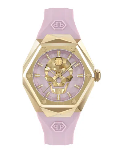 Philipp Plein The $kull Spikes Silicone Watch In Gold