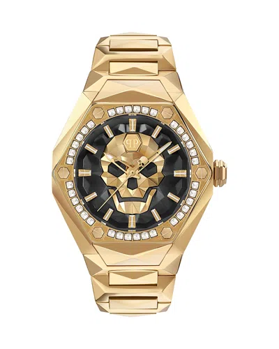 Philipp Plein Men's The Skull Spikes Gold Ion Plated Stainless Steel Bracelet Watch 45mm
