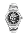 Philipp Plein The $kull Spikes Bracelet Watch In Black/silver