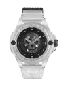 Philipp Plein Men's The $kull Transparent Silicone Strap Watch 45mm In Transparent
