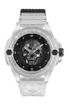 Philipp Plein Men's The $kull Transparent Silicone Strap Watch 45mm In Multi