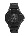 Philipp Plein Men's The $kull Black Silicone Strap Watch 41mm In Black