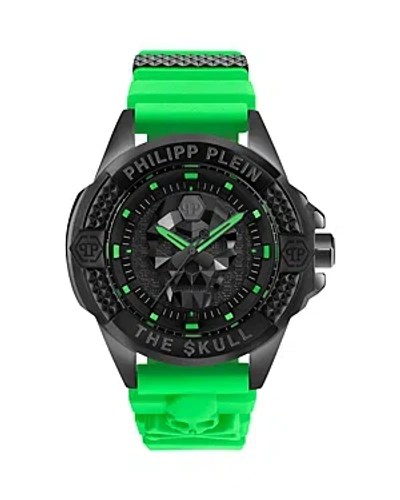 Philipp Plein The $kull Watch, 44mm In Black/green