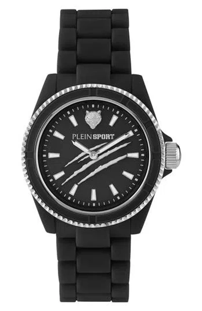 Philipp Plein Sport The Scratch Silicone Strap Watch, 38mm In Black