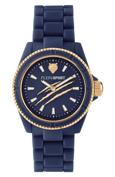 Philipp Plein Sport The Scratch Silicone Strap Watch, 38mm In Blue