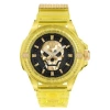 Philipp Plein The Skull Plastic Strap Watch, 44mm In Black / Gold Tone / Yellow