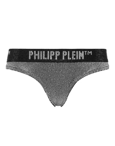 Philipp Plein Thong Stones In White