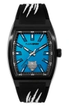 Philipp Plein Three-hand Quartz Silicone Strap Watch, 40mm In Black/blue