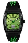 Philipp Plein Sport Three-hand Quartz Silicone Strap Watch, 40mm In Ip Black/green