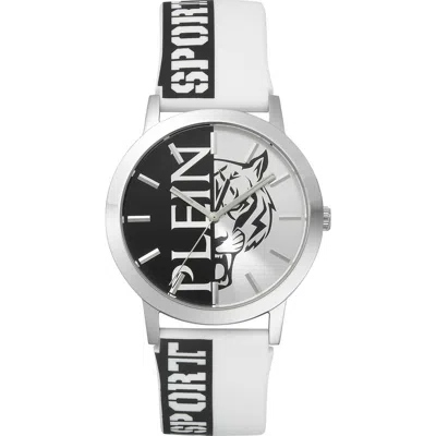 Philipp Plein Three-hand Quartz Silicone Strap Watch, 44mm