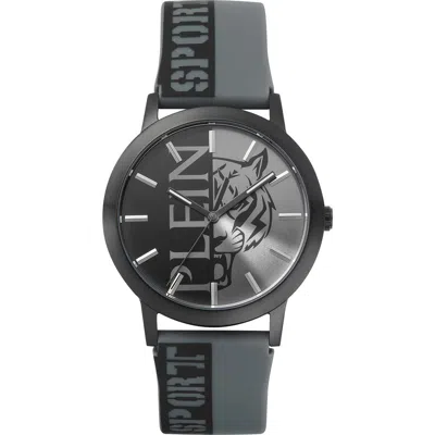Philipp Plein Sport Three-hand Quartz Silicone Strap Watch, 44mm In Black