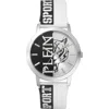 Philipp Plein Sport Three-hand Quartz Silicone Strap Watch, 44mm In White/ip Stainless Steel