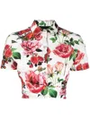 Philipp Plein Tie Detail Cropped Shirt In White