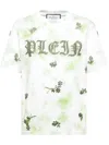 Philipp Plein Tie-dye Flowers T-shirt In 白色