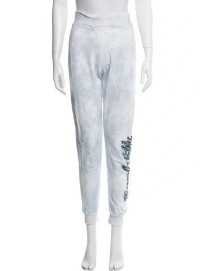 Pre-owned Philipp Plein Tie-dye Print Crystal Embellishments Sweatpants In Multi