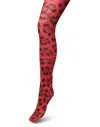 Philipp Plein Leopard Print Tights In Orange