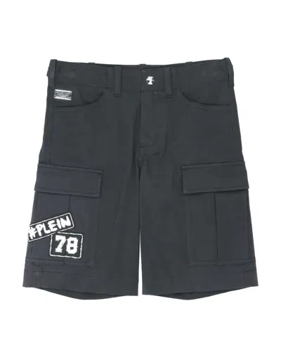 Philipp Plein Babies'  Toddler Boy Shorts & Bermuda Shorts Black Size 6 Cotton, Elastane