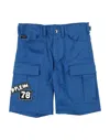 Philipp Plein Babies'  Toddler Boy Shorts & Bermuda Shorts Blue Size 6 Cotton, Elastane