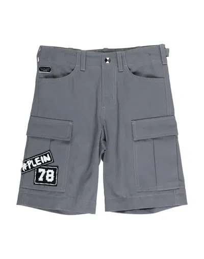 Philipp Plein Babies'  Toddler Boy Shorts & Bermuda Shorts Grey Size 6 Cotton, Elastane