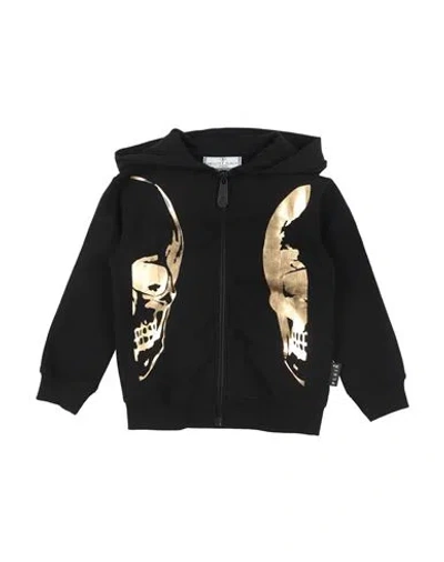 Philipp Plein Babies'  Toddler Boy Sweatshirt Black Size 6 Cotton, Elastane