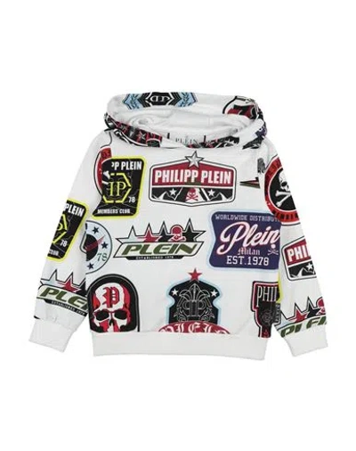 Philipp Plein Babies'  Toddler Boy Sweatshirt White Size 6 Cotton, Elastane