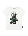Philipp Plein Babies'  Toddler Boy T-shirt White Size 6 Cotton, Elastane