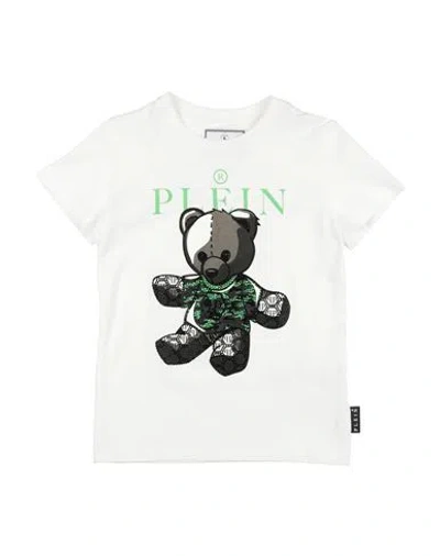 Philipp Plein Babies'  Toddler Boy T-shirt White Size 6 Cotton, Elastane