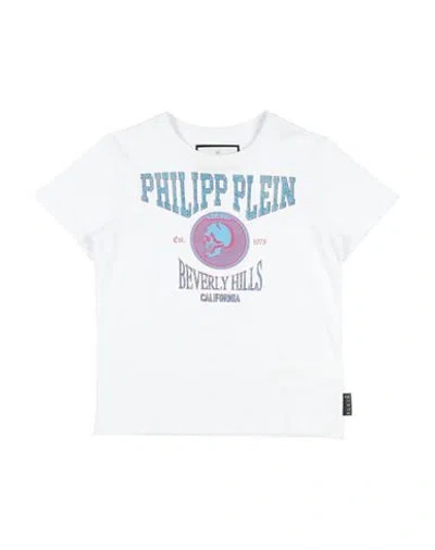 Philipp Plein Babies'  Toddler Boy T-shirt White Size 6 Cotton, Fiberglass
