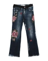 Philipp Plein Toddler Girl Jeans Blue Size 6 Cotton, Elastomultiester, Elastane, Polyurethane In Blue