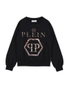 Philipp Plein Babies'  Toddler Girl Sweatshirt Black Size 4 Cotton, Elastane