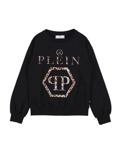 Philipp Plein Babies'  Toddler Girl Sweatshirt Black Size 4 Cotton, Elastane
