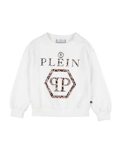 Philipp Plein Babies'  Toddler Girl Sweatshirt White Size 6 Cotton, Elastane