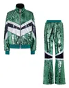 Philipp Plein Top/trousers Tracksuit With Crystals In Green