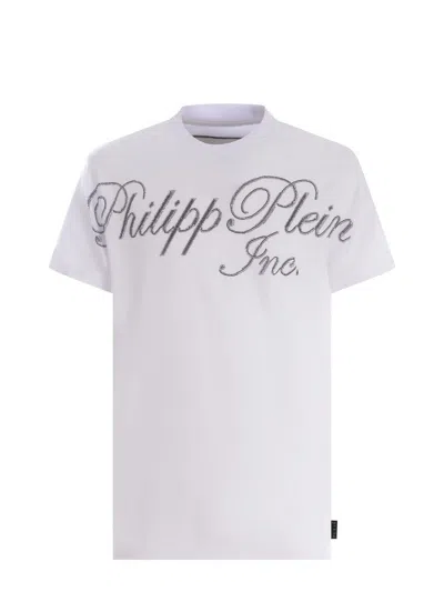 Philipp Plein Crystal-embellished Cotton T-shirt In White