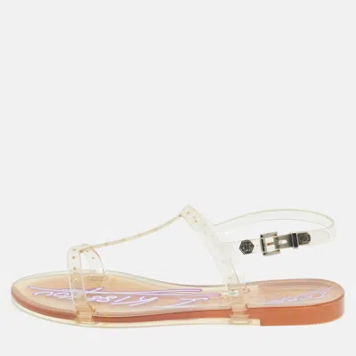 Philipp Plein Transparent Jelly Slingback Flats In Multi