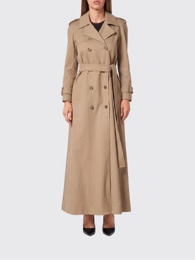 Philipp Plein Trench Coat Woman In Brown