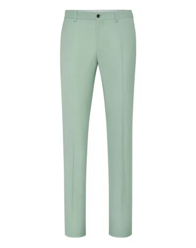 Philipp Plein Pressed-crease Tailored Trousers In Blue