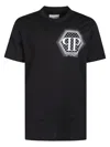 Philipp Plein `hexagon` Short Sleeve Round-neck T-shirt In Black