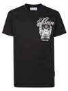 Philipp Plein Crew Neck T-shirt With Print In Black